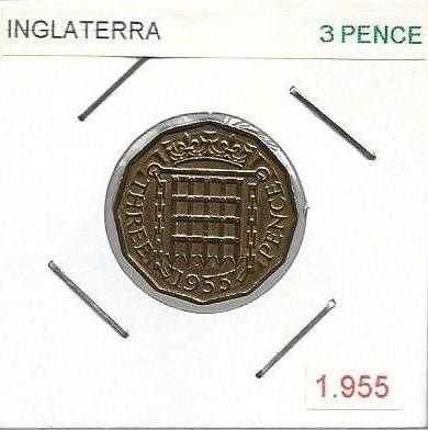 Inglaterra - - “Libra Esterlina” - - - 3 PENCE - - - Moedas