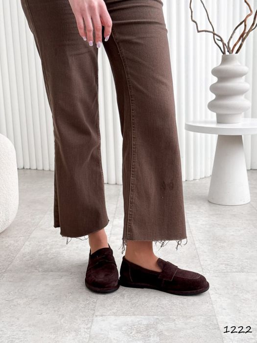 Лофери натуральна замша Шоколад