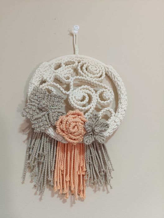 Painel parede em Macramé CÍRCULO ENCANTADO