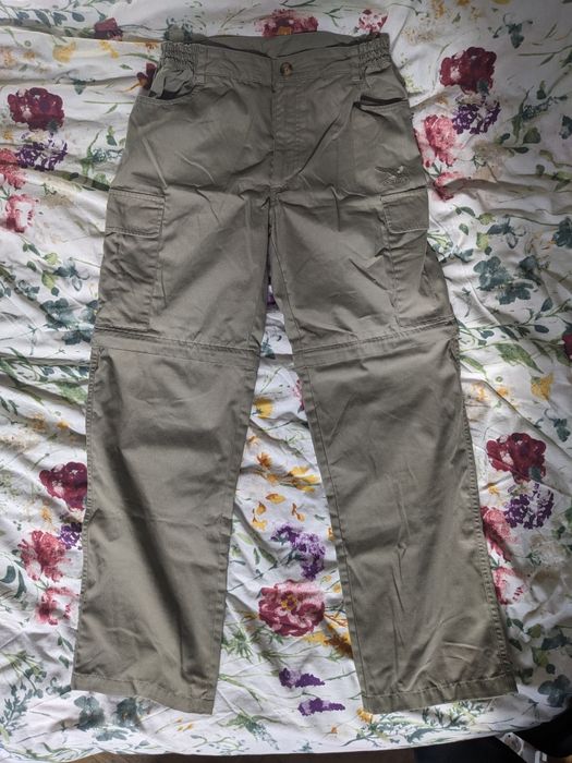 Spodnie trekkingowe Salewa khaki z odpinanymi nogawkami 36 S