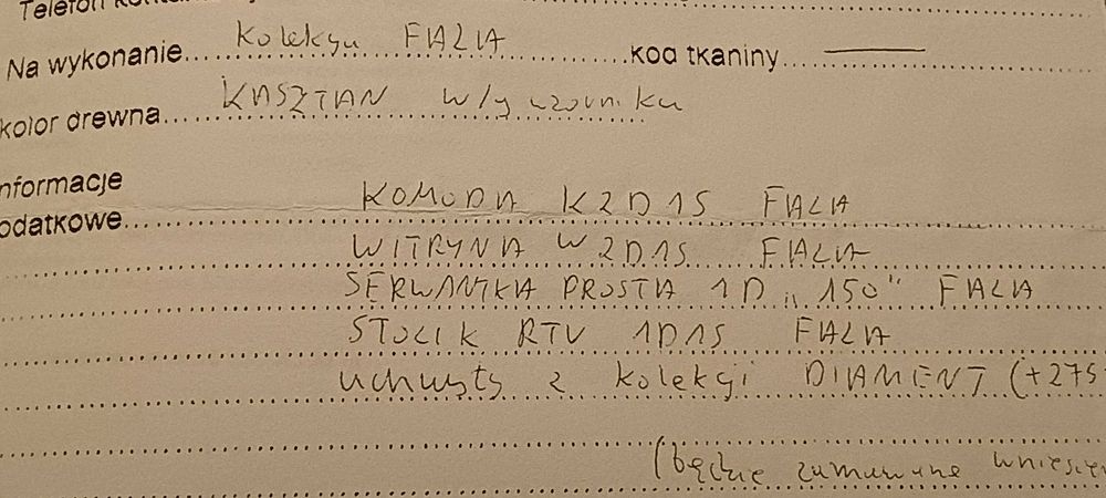 Komoda z nadstawką meble Olejnikowski kolekcja Fala