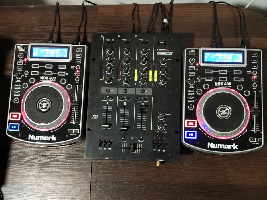2x Numark ndx400+mikser reloop RMX30