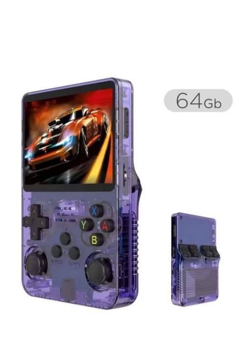Портативна ігрова консоль Intex Data Frog R36S Retro Handheld Game Console 64Gb, Purple