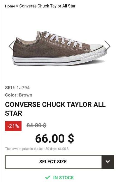 Чоловічі низькі кеди converse (оригінал)