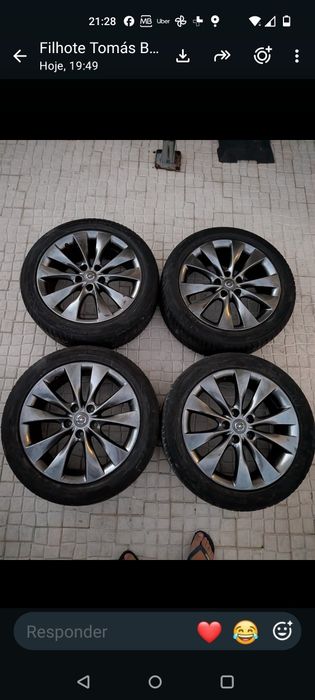 4 jantes 18 5x114 com pneus