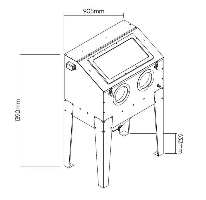 Maquina de jacto de areia 220L JBM