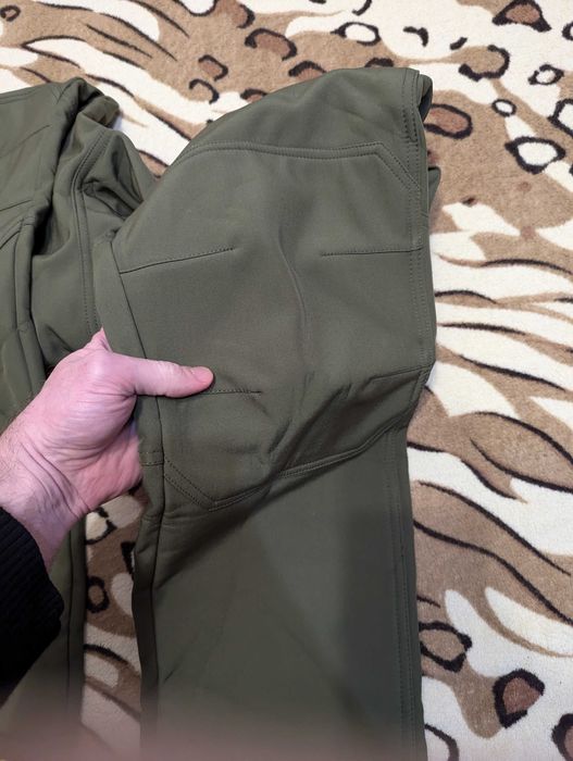 Мужские  теплые карго милитари  soft shell штаны на флисе, XL