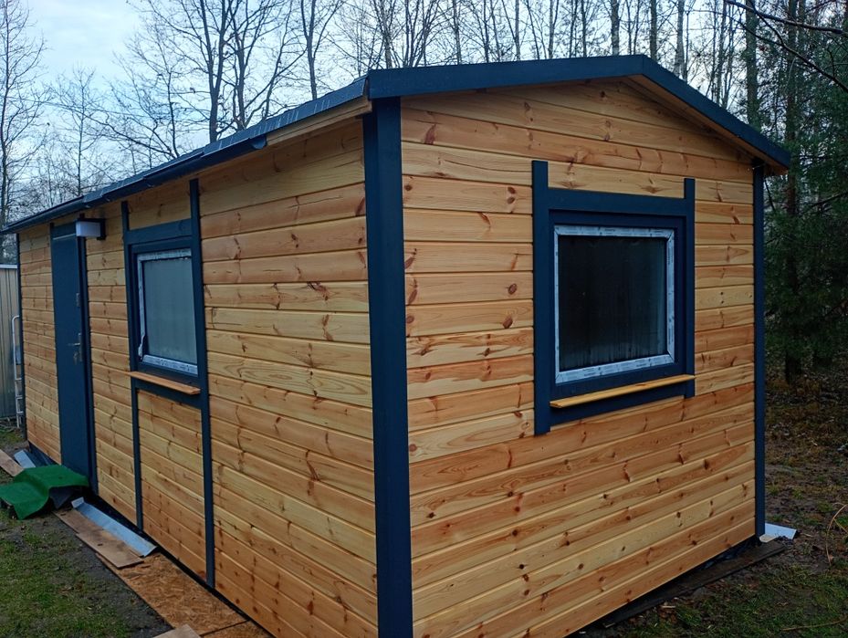 Domek drewniany mobilny ocieplony , całoroczny , angielski 3x7