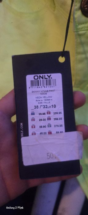 Neonowe nowe spodnie