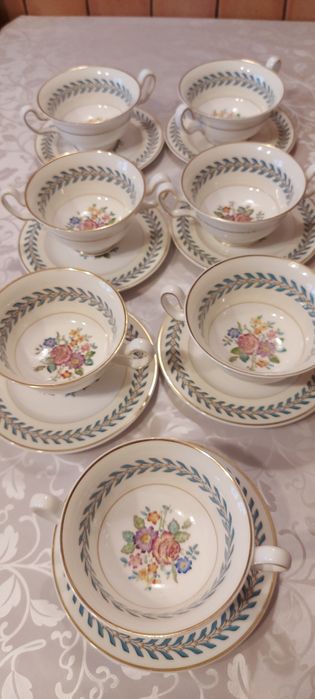 Bulionówki porcelana kostna Anglia
