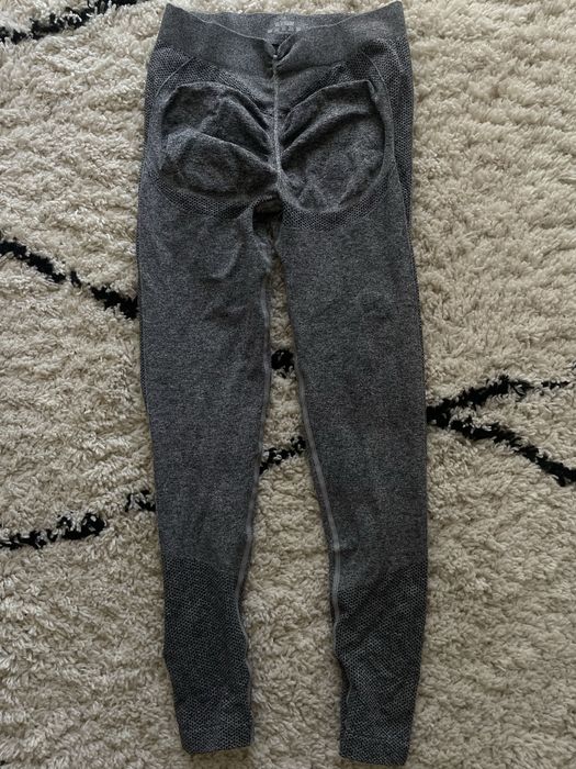 Leggings Push Up costas V cinzentas