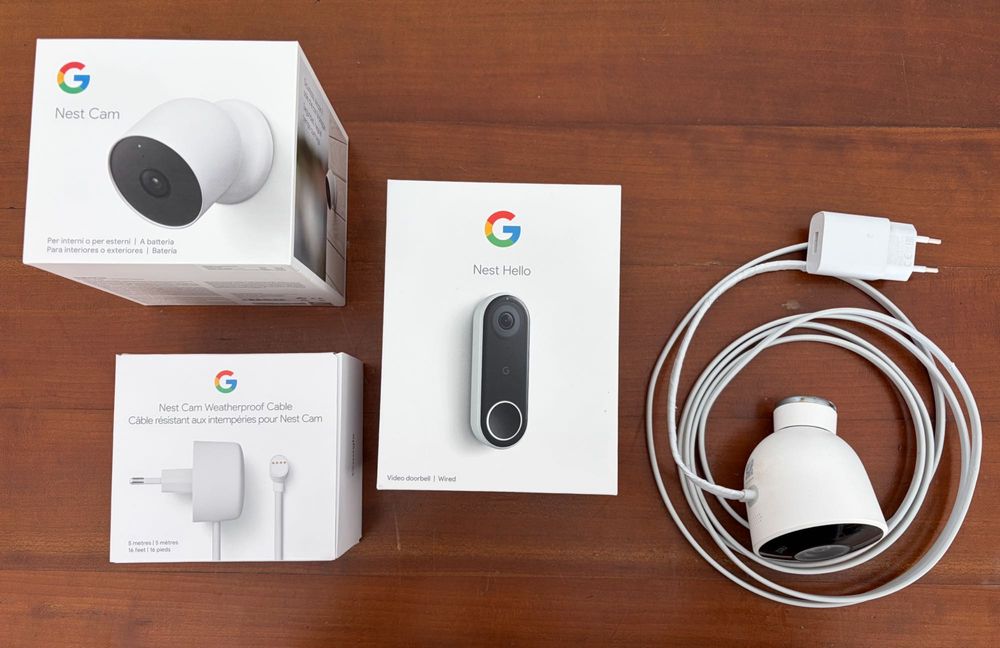 KIT Nest Hello (campainha com camara) + 2 Nest Camaras de Exterior