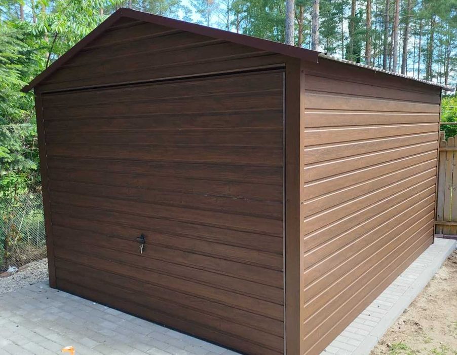 PROMOCJA! Garaż Premium 3x5 drewnopodobny, schowek, magazyn
