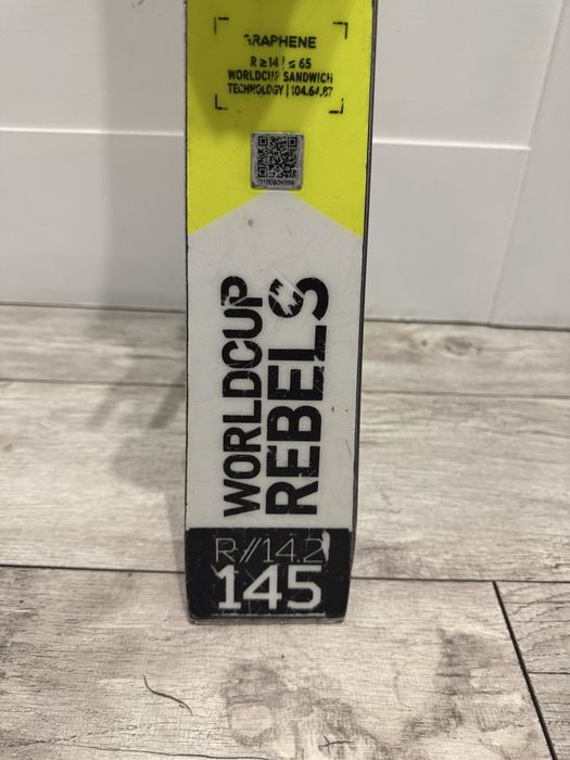 Sprzedam narty wordacup rebels 145cm po serwisie stan bdb