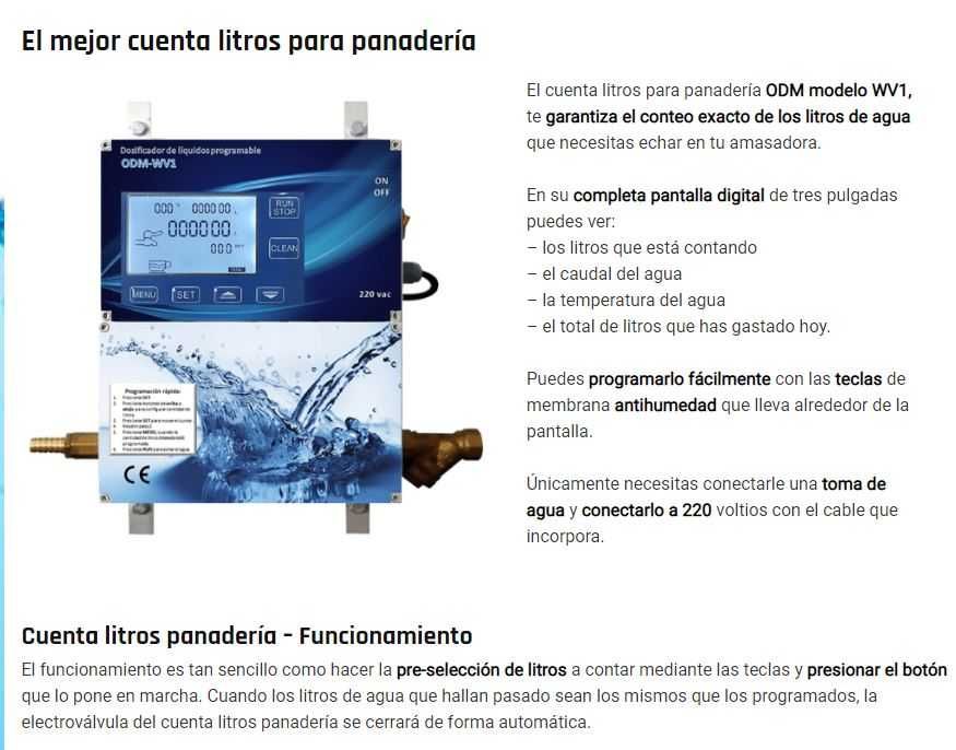 Conta litros maquinas padaria pastelaria