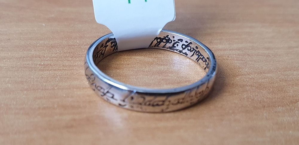 Anel metal Senhor dos Anéis banho prata filme Lord of the Rings