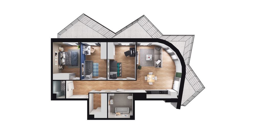 4-pokojowe mieszkanie 77m2 + loggia Bez Prowizji
