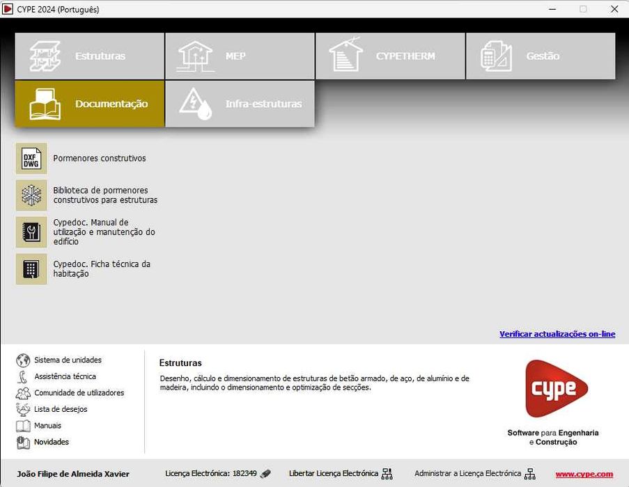 CYPE 2024 (Cypecad + Cype3D + MEP + Gestao + CypeTherm + Infra-Estruturas)