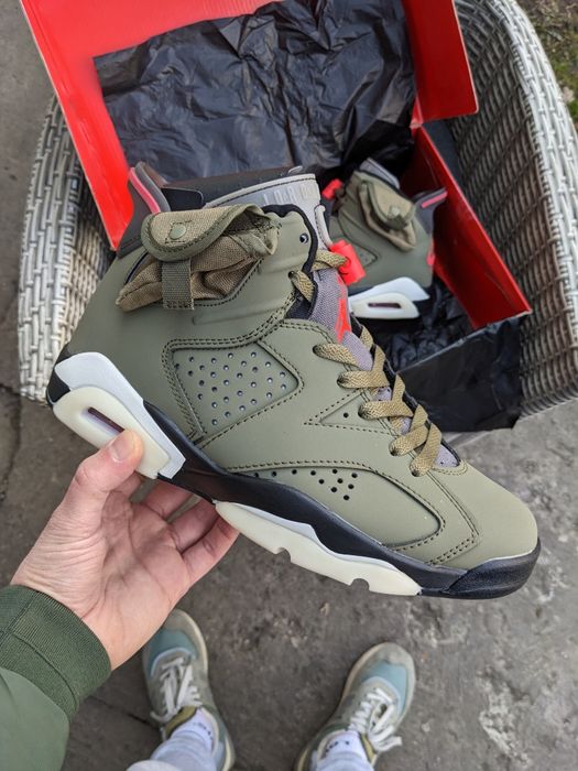 Уцінка! Кросівки Nike Air Jordan 6 Travis Scott Olive 42 26.5 см