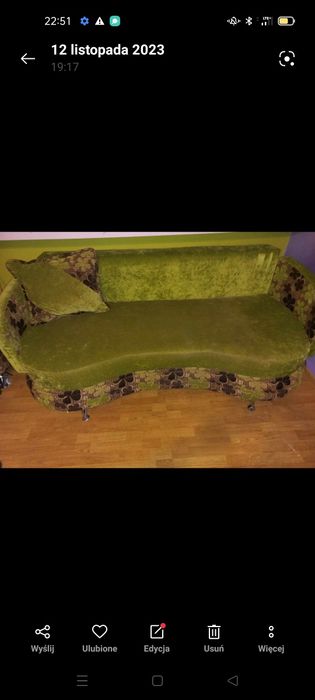 Komplet kanapa 2 fotele 2 pufy