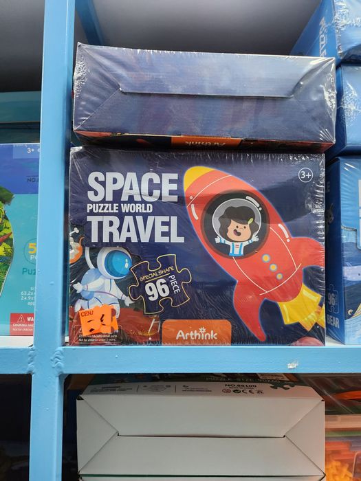 Puzzle Space Travel 96 elementów – Rakieta Kosmiczna | Edukacyjna układanka dla dzieci