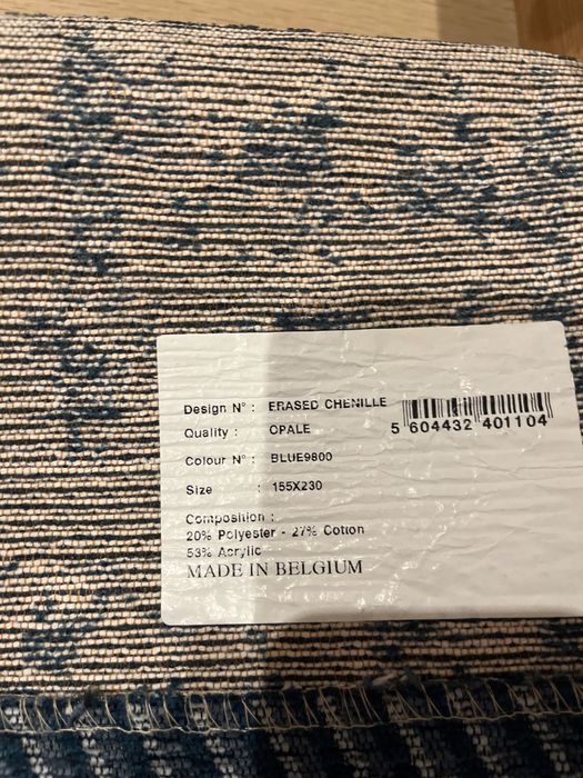 Carpete Azul Chenille 155 x 230