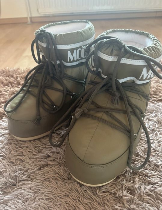Moon Boot Icon Low Nylon Khaki Zielone 39-41 nowe