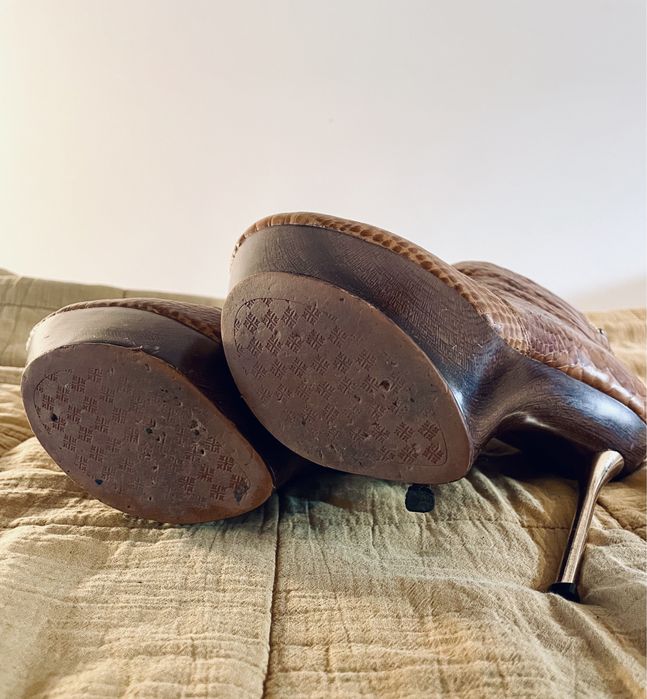 KAZAR botki szpilka na platformie