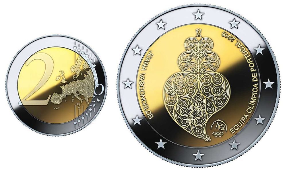 85 Moedas 2 euros comemorativas e notas tiragem inicial