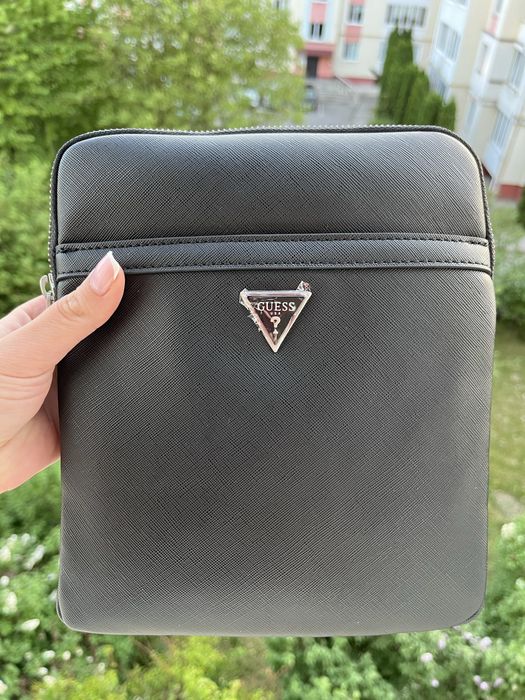 Чоловіча сумка від бренду Guess Certosa saffiano, оригінал