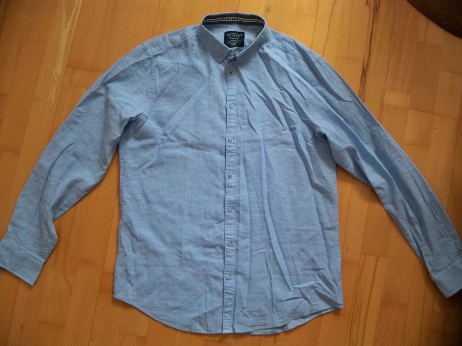 Koszula męska Top Secret 44/45 comfort fit 55% len