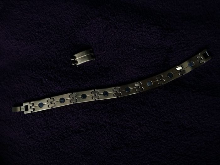 #2 Bransoletka magnetyczna męska/unisex, kol. Rose gold, zdrowie