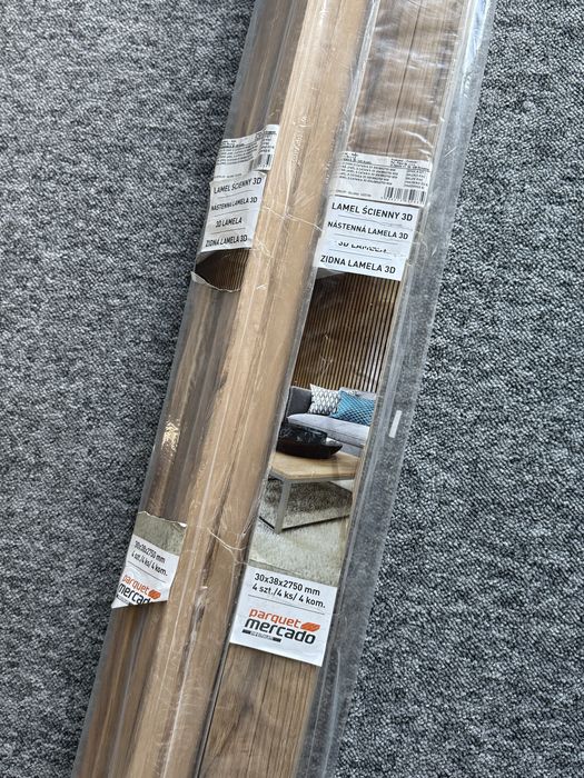 Lamele ścienny 3D dąb catania pojedyncze grube