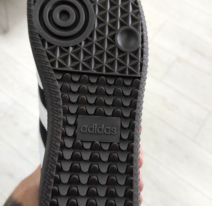 (1903) Акція! Кросівки кеди Adidas Samba сірі з чорним (42 43 44) адідас