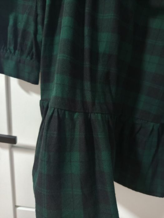 Butelkowa sukienka w kratkę