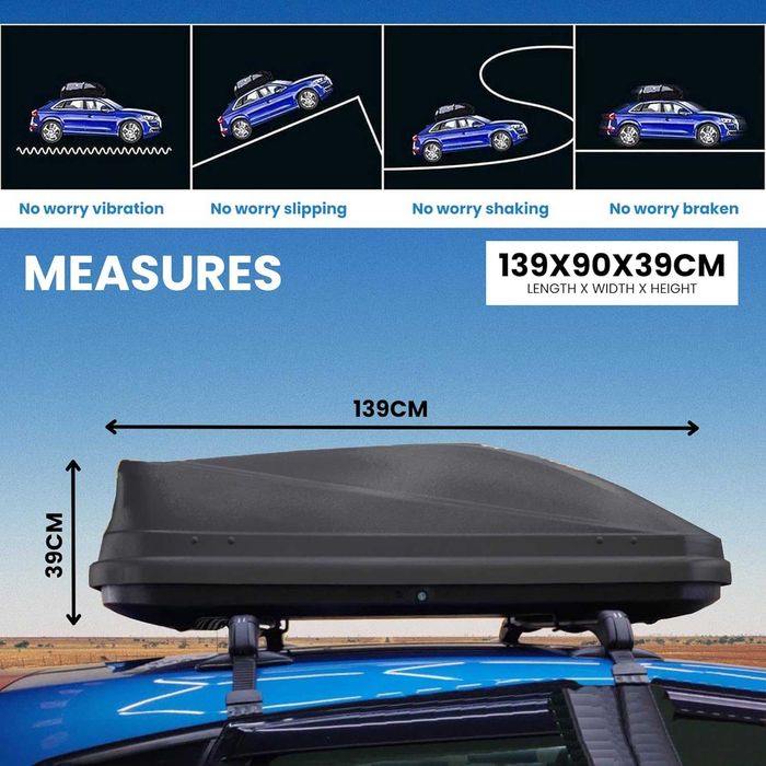 Nowy bagażnik samochodowy / dachowy / kufer / relingi / 480L /A3120!