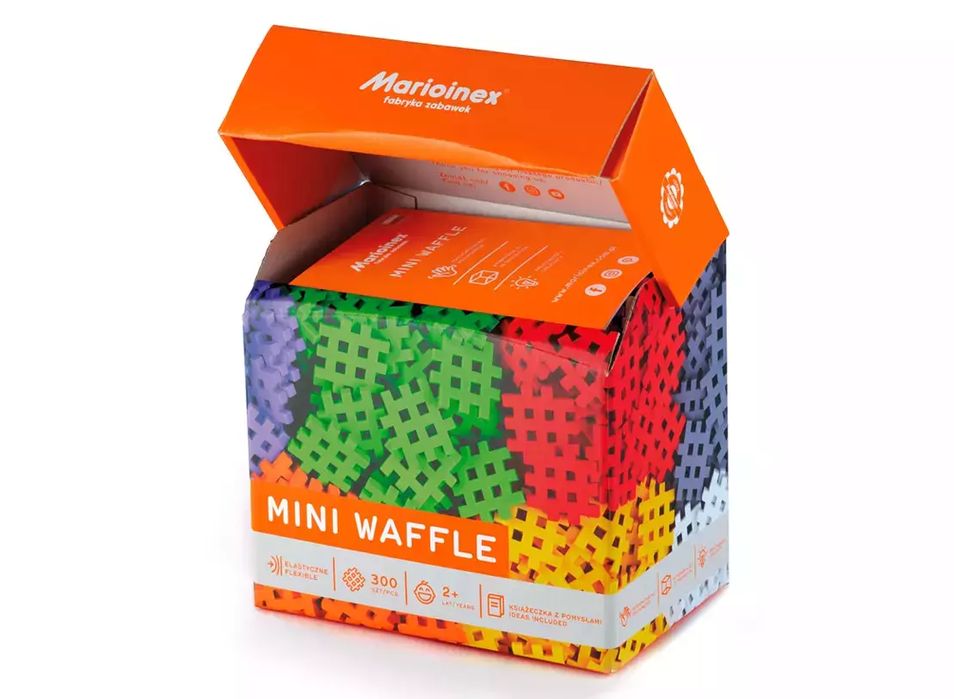 Klocki konstrukcyjne Mini Waffle (300 elementów). Mario-inex. Nowy Produkt
