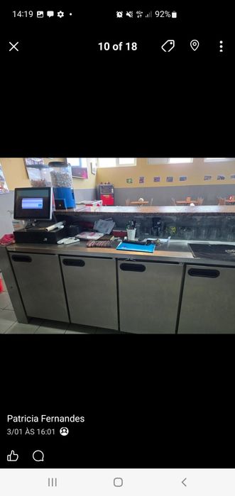 Mesas de inox e fogão