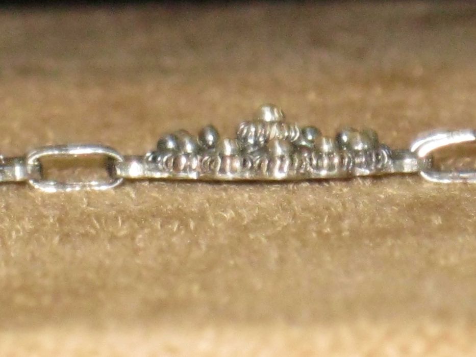 Pulseira Artesanal Prata Maciça de Lei 835`/.. C/Contraste