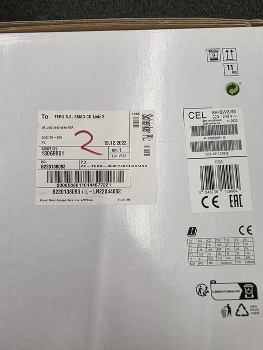 Głośnik Sony SA-SW3