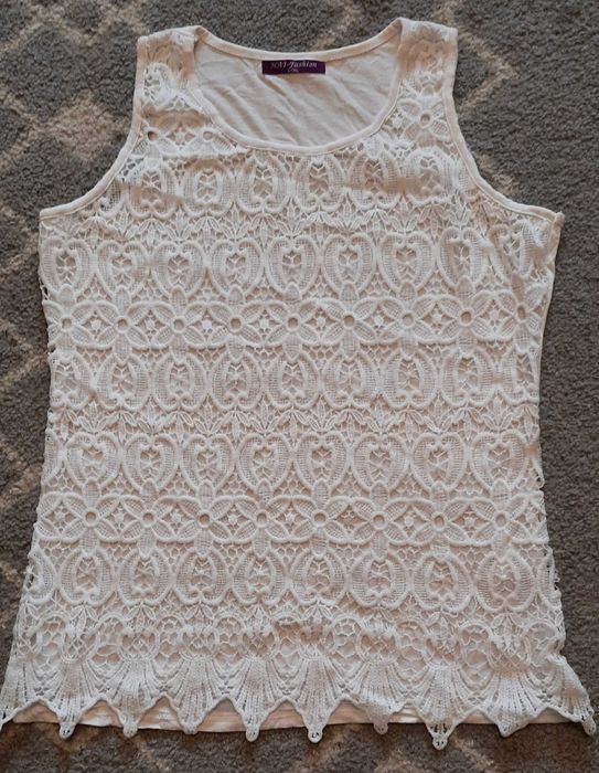 Biała bluzka koronkowa damska rozm L/XL