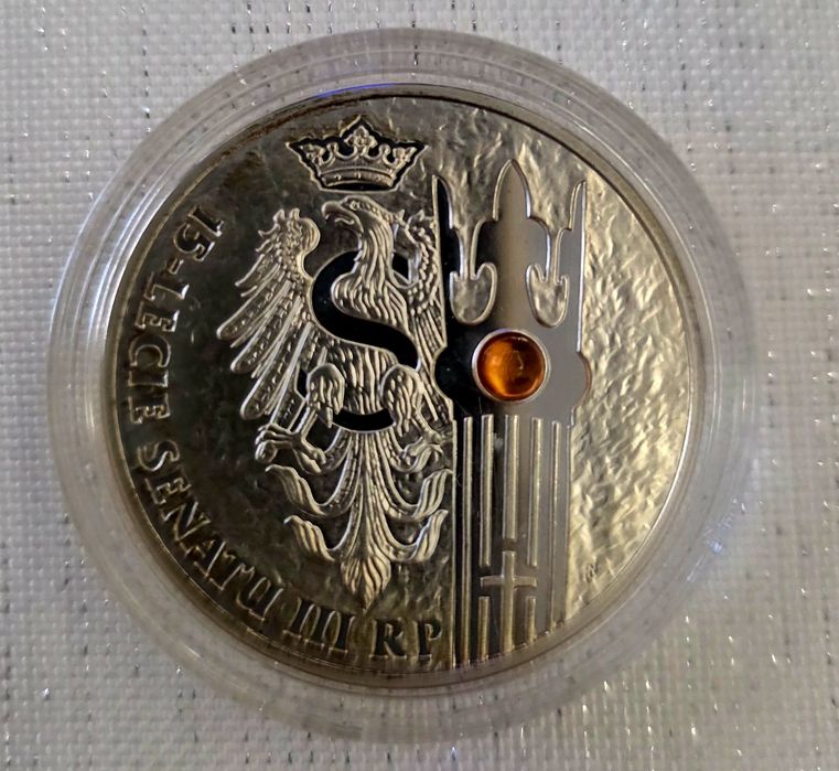 Srebrna moneta 20 zł 15 lat SENAT III RP