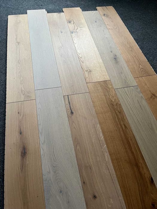 Podłoga Drewniana Jodełka Dąb Rustic,11x70x490mm, SUROWA od ręki