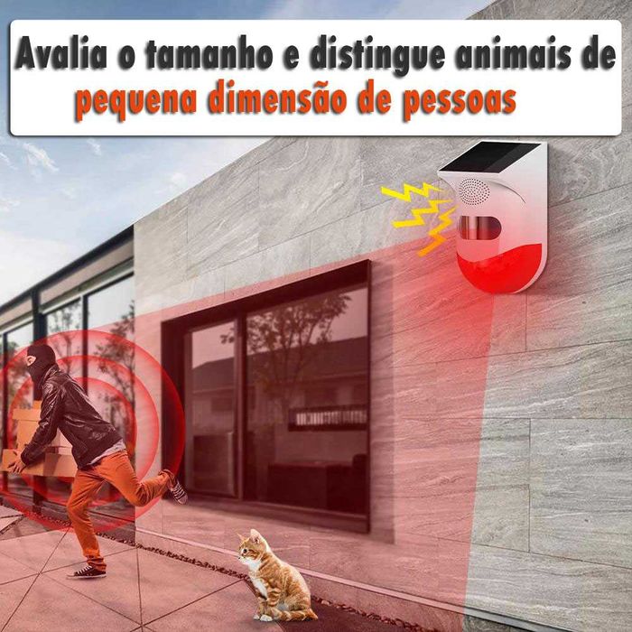 Detector movimento Inteligente exterior Solar e wi-fi PIR8700JHDL99DJ9