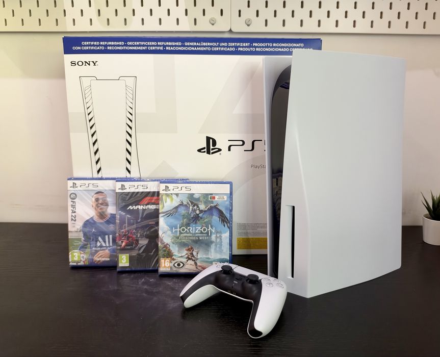 C/NOVA - Playstation 5 standard + 3 jogos ps5 + Fatura & Garantia