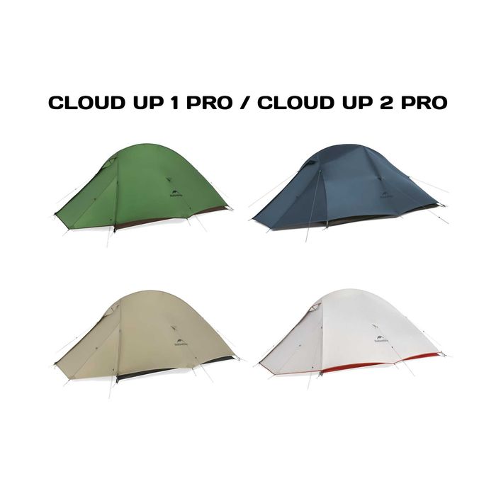 Намет палатка Naturehike Cloud Up 1 Pro/ Cloud Up 2 Pro нейлон 20D/ ультралегка туристична палатка для походів