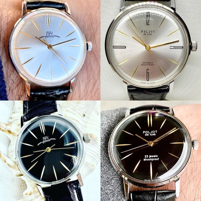 Годинник Політ де люкс Watch Poljot de luxe часы луч восток