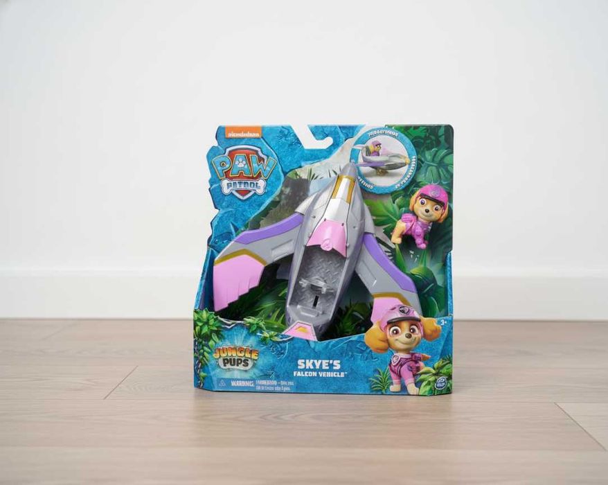 PAW Patrol Zestaw Psi Patrol Jungle Pups Pojazd Skye Falcon + figurka