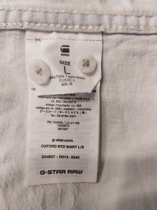 Koszula męska G star Raw dżins rozm. L długi rękaw stan bdb