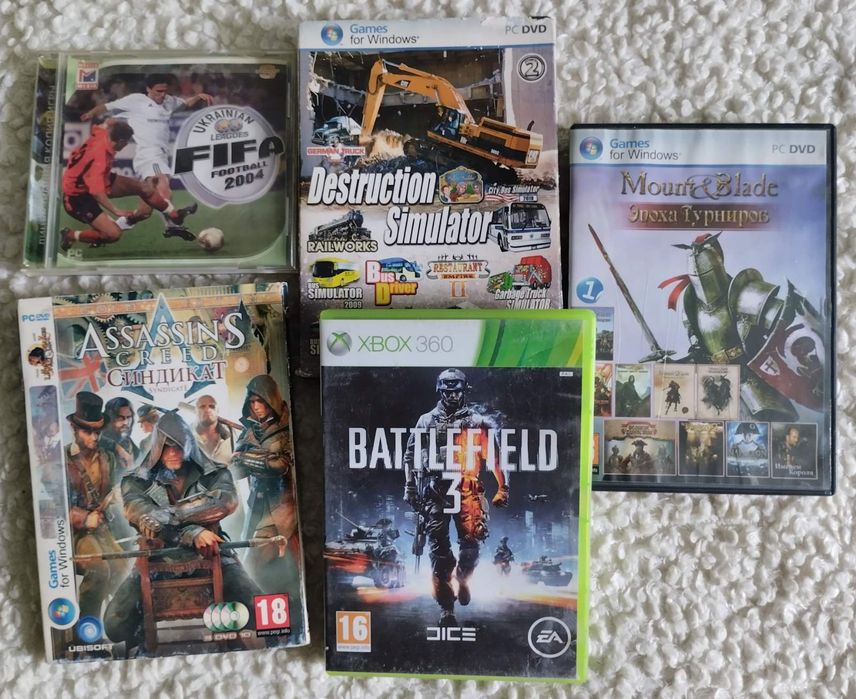 Ігрові диски для Windows та Xbox 360. Ціна за всі